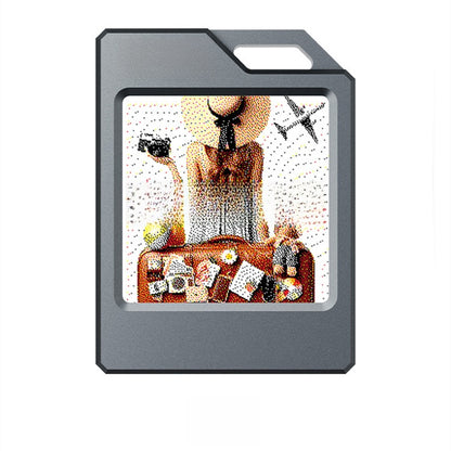 Customizable E-Ink Photo Keychain with Tracking