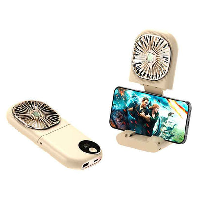 Foldable USB Handheld Fan with Power Bank Function