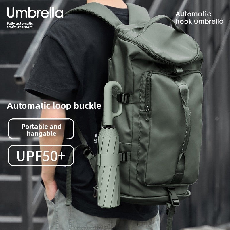 Automatic Folding Sun and Rain Umbrella with Windproof Design for Winter and Summer