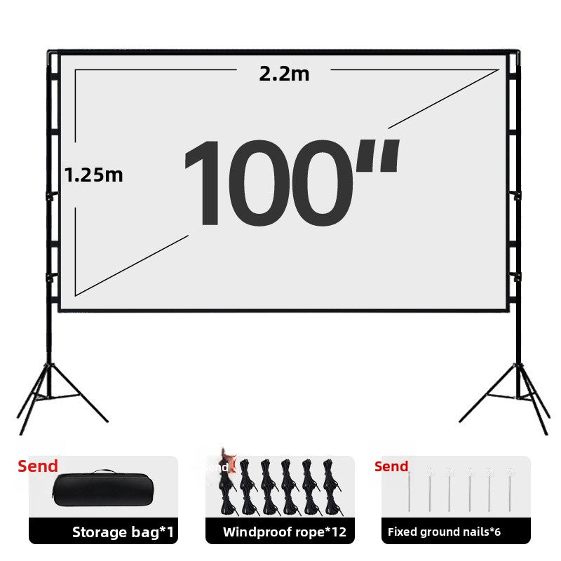 Portable Dual Stand Projector Screen