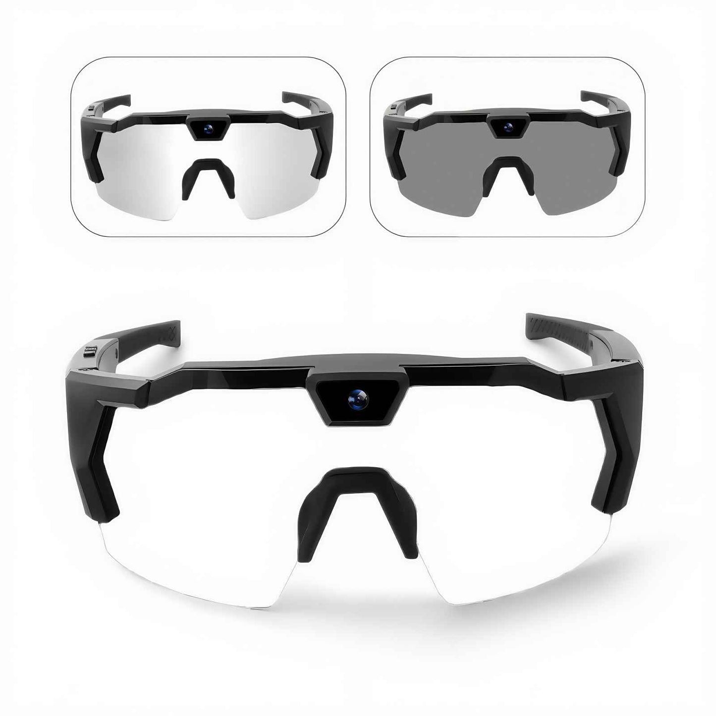 Windproof smart glasses with camera for cycling