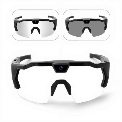 Windproof smart glasses with camera for cycling