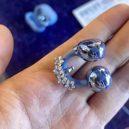 Fashion Diamond Earphone Clip Accessories