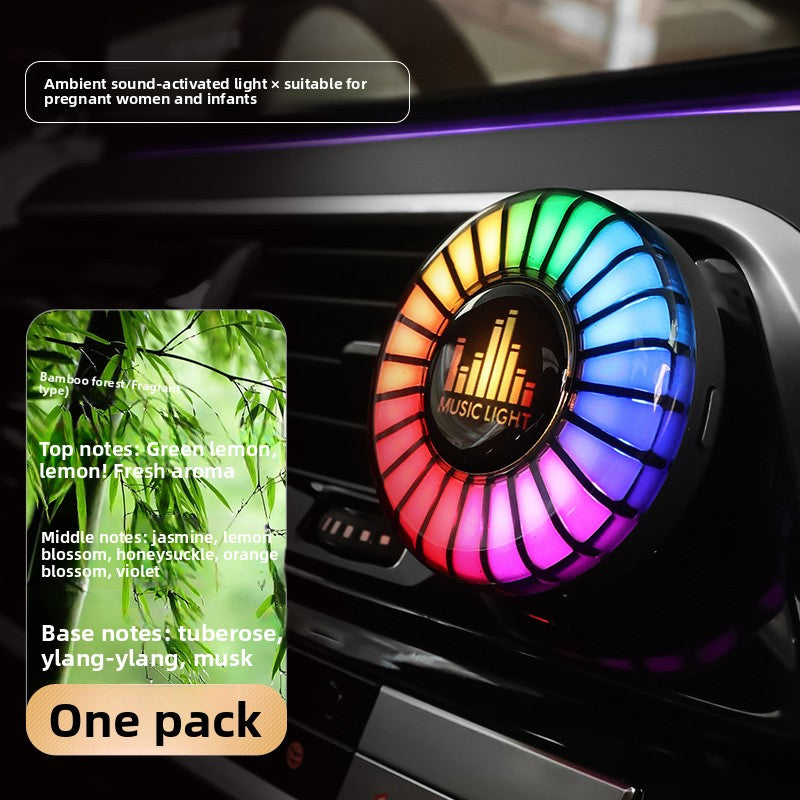 USB Car Air Vent Aromatherapy Fregnance and RGB Music Rhythm Light
