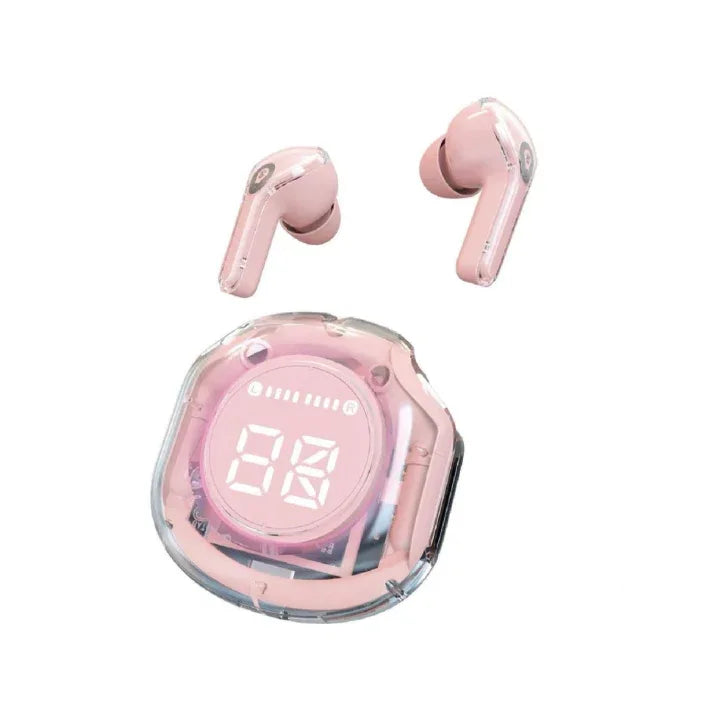 Transparent Bluetooth Earbuds - High Quality, Bluetooth 5.3, Durable Design, Digital Display, Touch Control & Noise Reduction, Bilateral Stereo, Super Bass, Universal Compatibility, Long-lasting Battery - ZeeTec Store