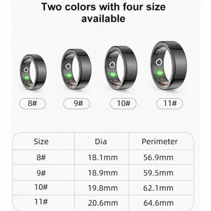 Smart Ring with Multi-Sports Modes – Pedometer, Multi-Sports Modes & Fitness Tracking, Advanced Health Monitoring, App Connectivity, Smart Features – Remote photo control, Long Battery Life – 17mAh up to 15 days standby, IP68 Waterproof