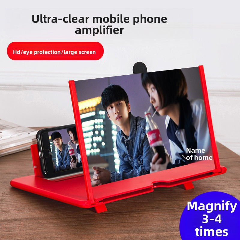 Portable Pull-Out Phone Screen Amplifier with Stand, Portable Design Compact pull-out structure, High-Definition Viewing 3-4x magnification with ultra-clear optical effects, Eye Protection Reduces glare and radiation from screens