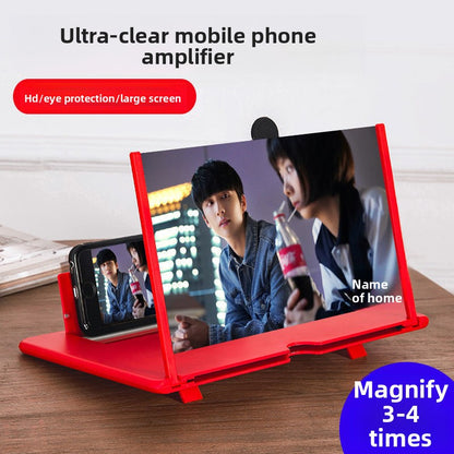 Portable Pull-Out Phone Screen Amplifier with Stand, Portable Design Compact pull-out structure, High-Definition Viewing 3-4x magnification with ultra-clear optical effects, Eye Protection Reduces glare and radiation from screens