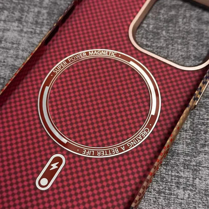 Magnetic Kevlar iPhone Case with Metal Mirror Finish - ZeeTec Store