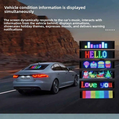 Car Rear Window LED Display Screen with Voice Control