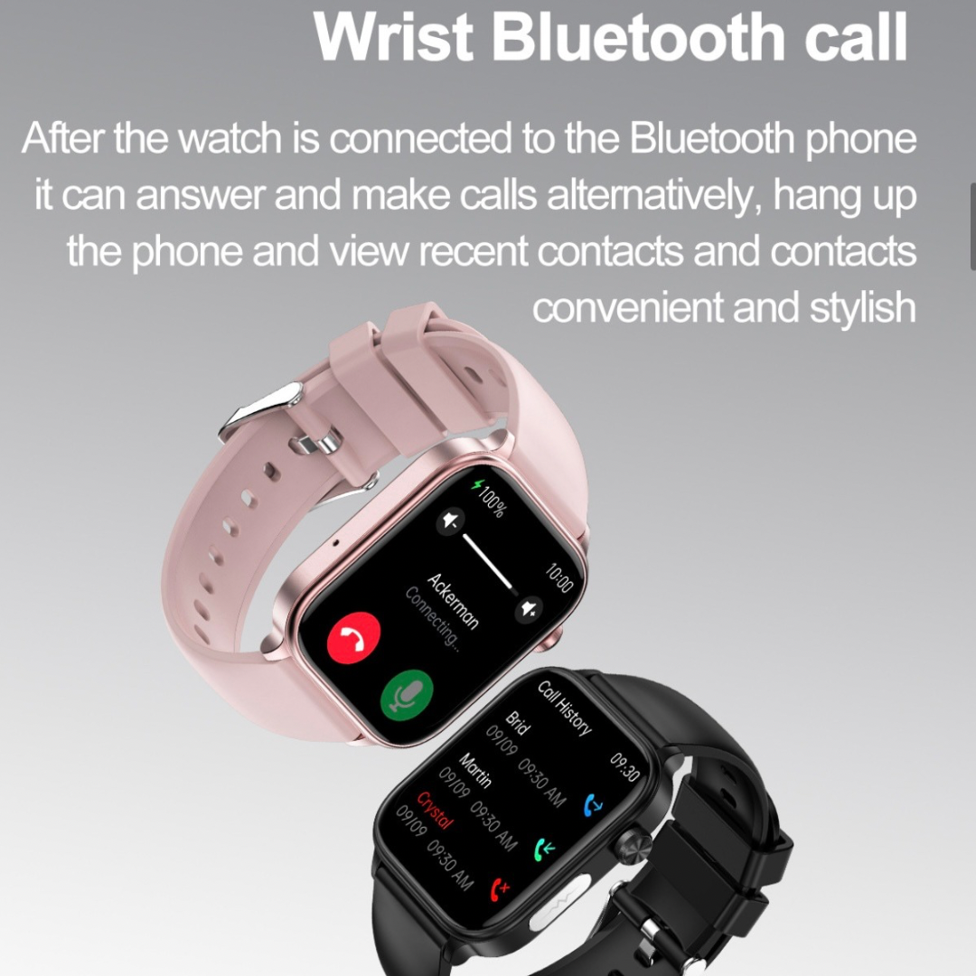 Advanced Smart Watch,1.96" IPS HD touch,Bluetooth call|Smart apps,Advanced Health monitor: ECG|Blood lipids|Uric acid|Body fat|Micro physical examination|Emotional stress detection|Non invasive blood glucose measure|Battery up to 7 days