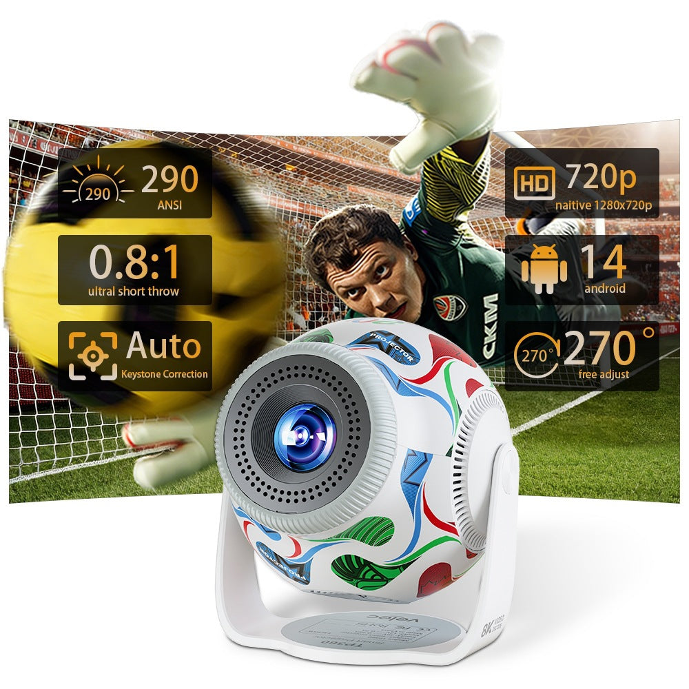 Portable Projector Mini 8k Football Theme