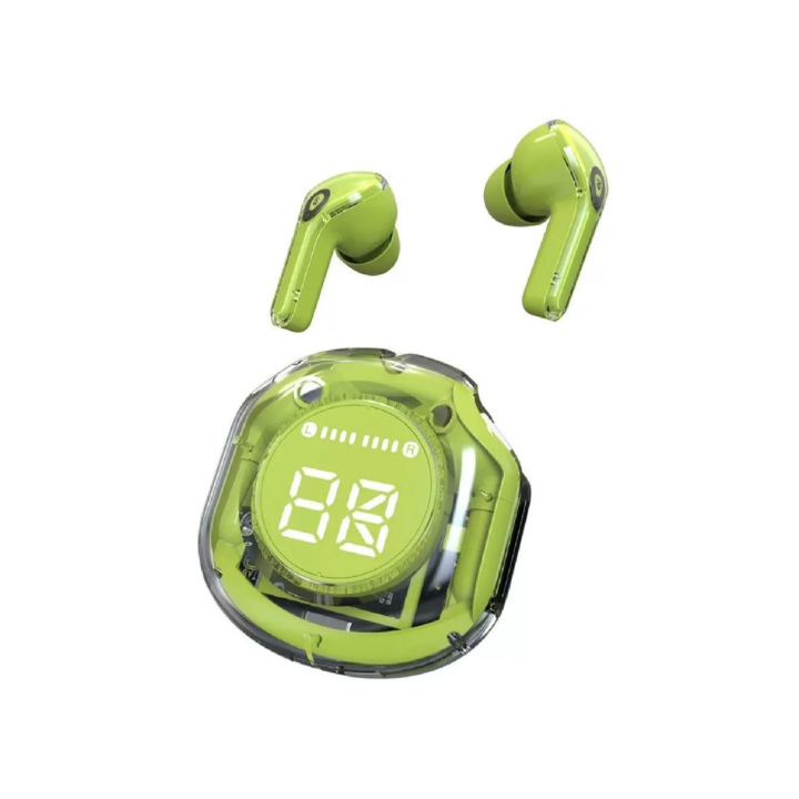 Transparent Earbuds High Quality,Bluetooth 5.3 Wireless Durable Transparent Design, Digital Display, Finger Tip Touch & Noise Reduction, Bilateral Stereo & Super Bass, Universal Compatibility, Long-lasting usage on a single charge