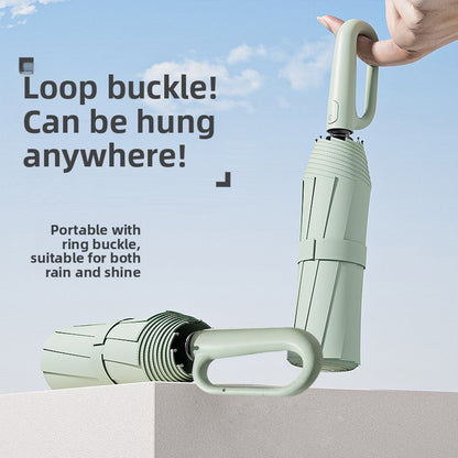 Automatic Folding Sun and Rain Umbrella with Windproof Design for Winter and Summer