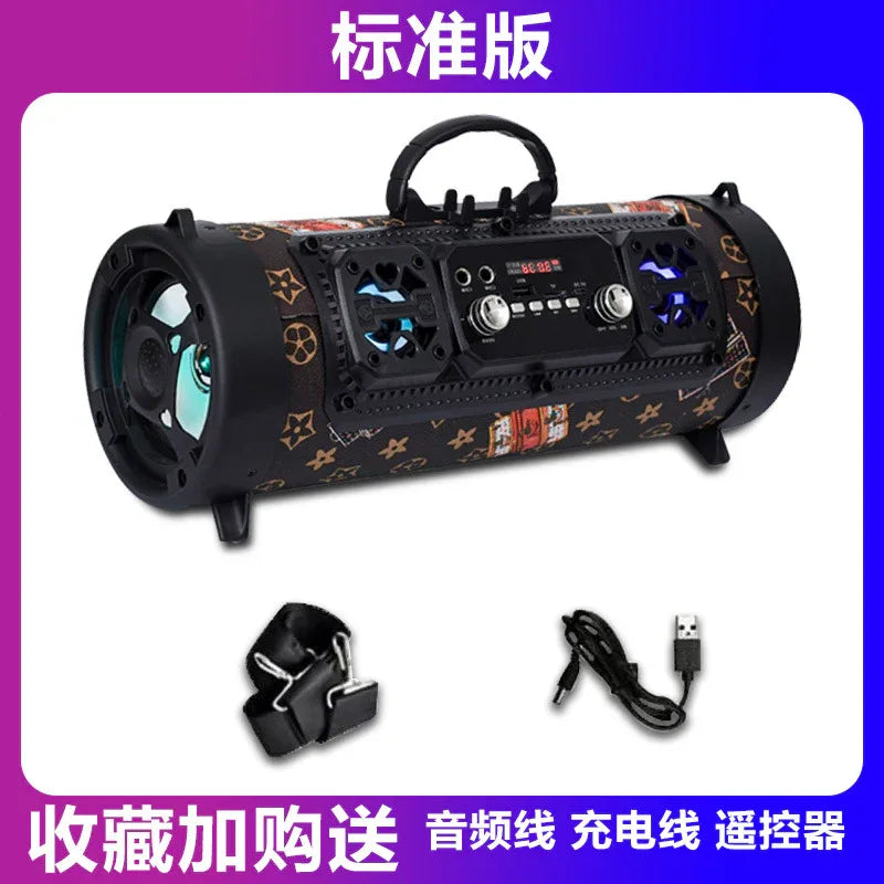 Portable Bluetooth Speaker with FM Radio, Karaoke Mode, Colorful LED Lights & Long-Lasting Battery - ZeeTec Store