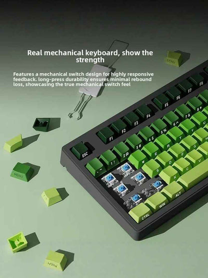 Wireless Mechanical Keyboard with Bluetooth Triple-Mode Connectivity