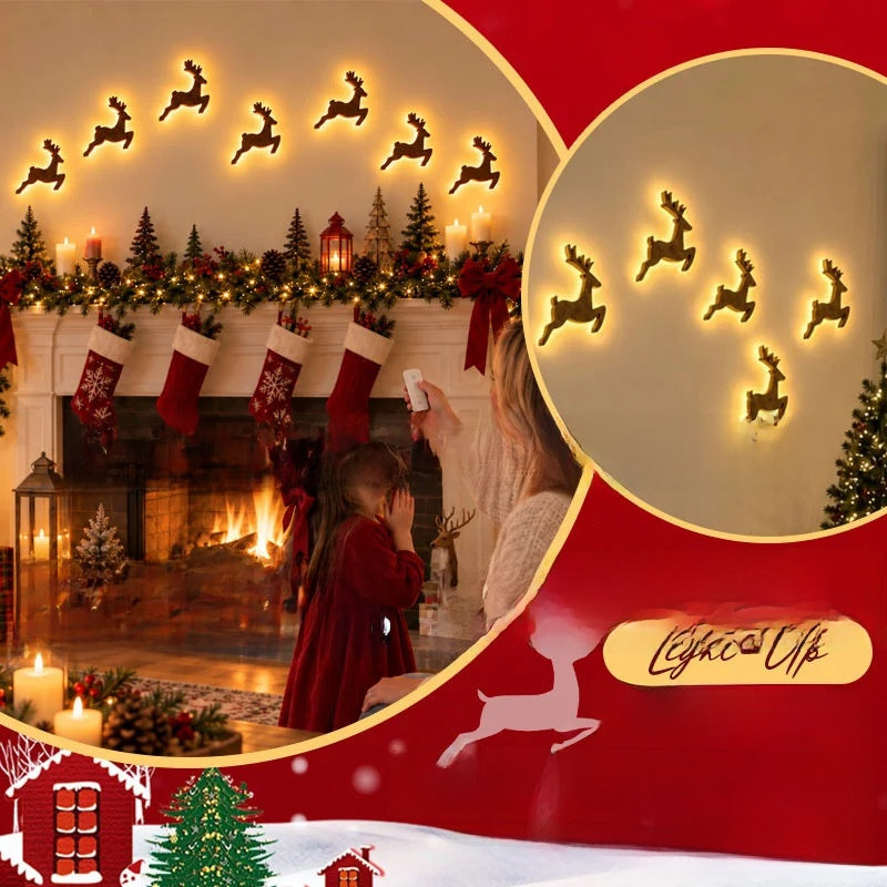 Christmas Glow Wall Silhouette Lights Festive 7 pieces