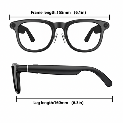 Smart Glasses 8MP Camera with Charging Case and AI features
