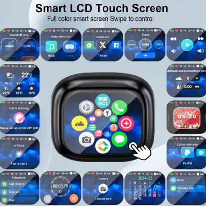 TWS Bluetooth Wireless Earbuds, HiFi Stereo Sound, Multifunction LCD Touch Display, App Voice Assistant Built-In – Supports Apple Siri and Google Assistant, Volume & Playback Control, HiFi Sound & Dynamic Drivers, Wide Compatibility