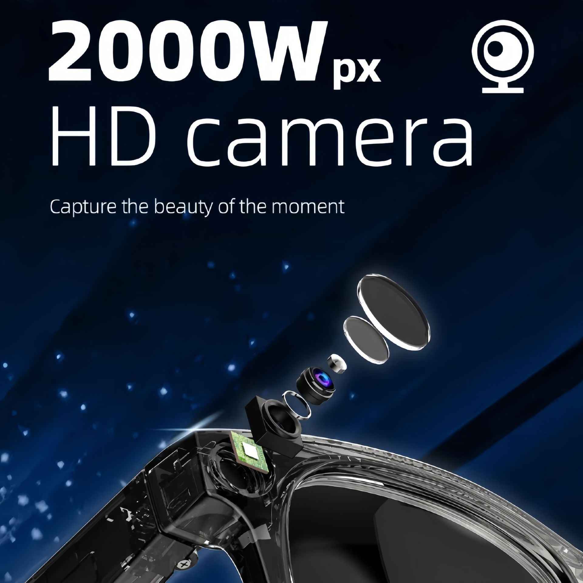 Smart Glasses with Camera AI Translation Bluetooth