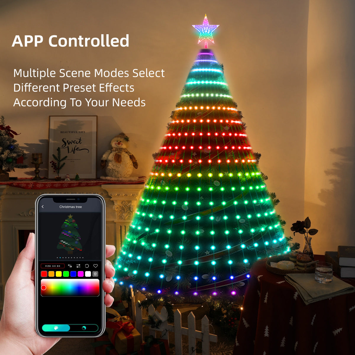 Smart Christmas Tree Light Strings with App Control
