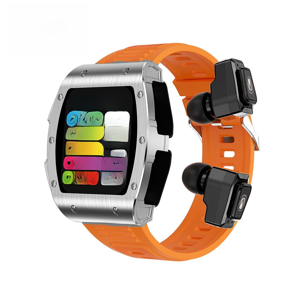 Bluetooth Smart Watch Built-in Earbuds with Health Monitoring