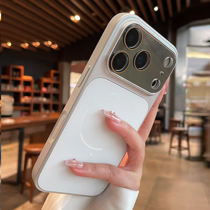Flowing Light Design Phone Case with Magnetic Window