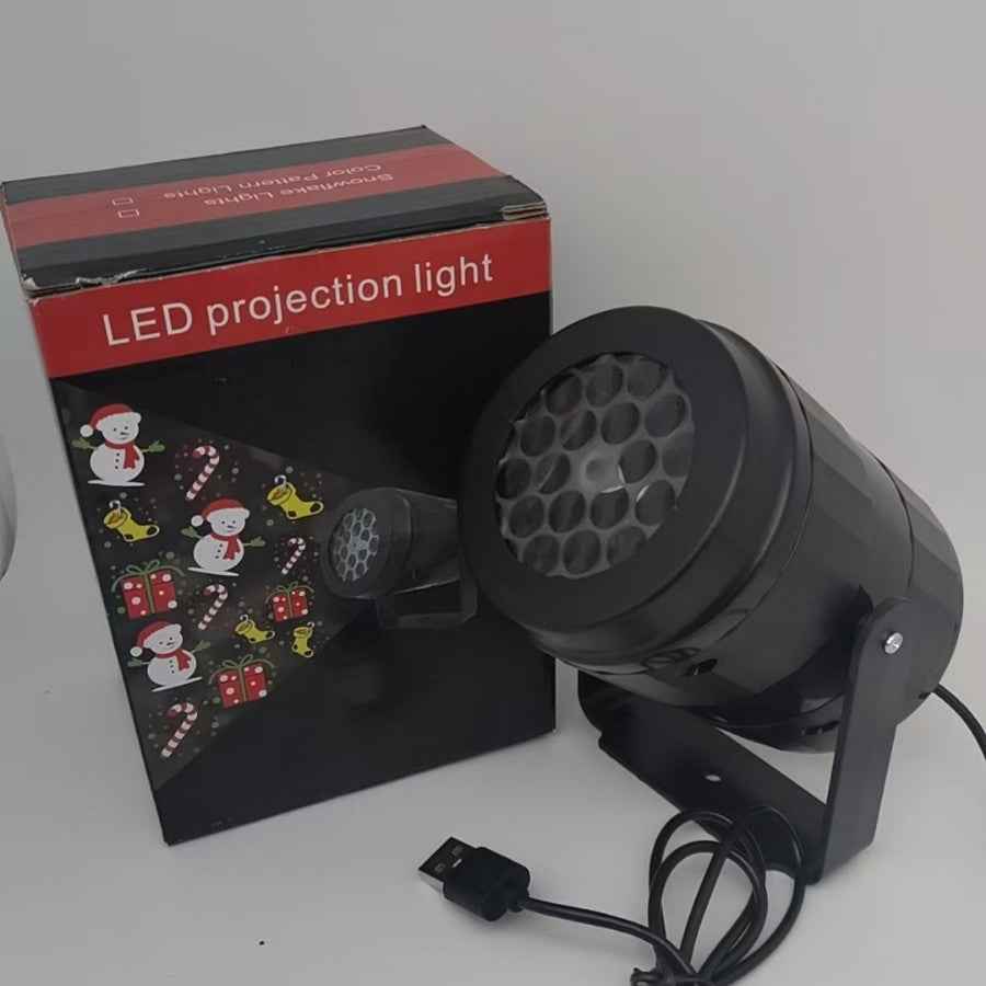 Christmas projection lamp Atmosperic Lighting Rotating Laser Effect 16 Patterns