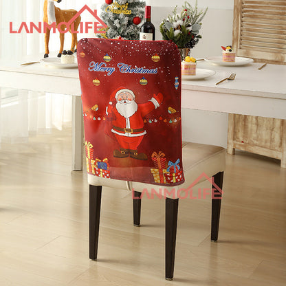 Christmas chair back cover Festive Decorative Design