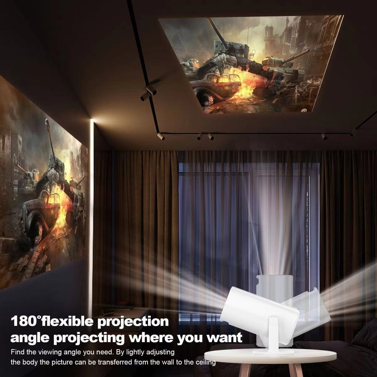 Portable Android 4K Home Projector