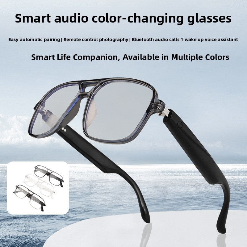 Smart Photochromic Bluetooth Audio Glasses, Open-Ear Audio, Touch Control and Lightweight Design
