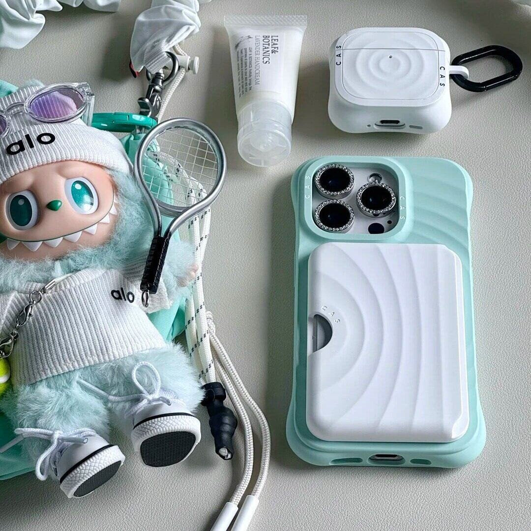 Magnetic Phone Holder with Card Storage