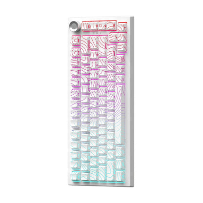 JP K81 Triple Mode RGB Side-Engraved PBT Mechanical Keyboard. Dynamic RGB backlighting with multiple effects enhances the aesthetic and gaming atmosphere