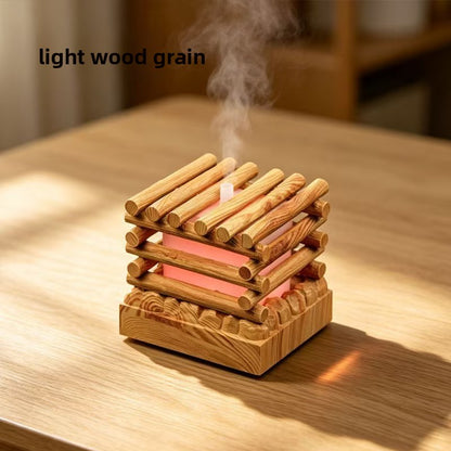 LED Simulated Wood Campfire Table Lamp with Aromatherapy