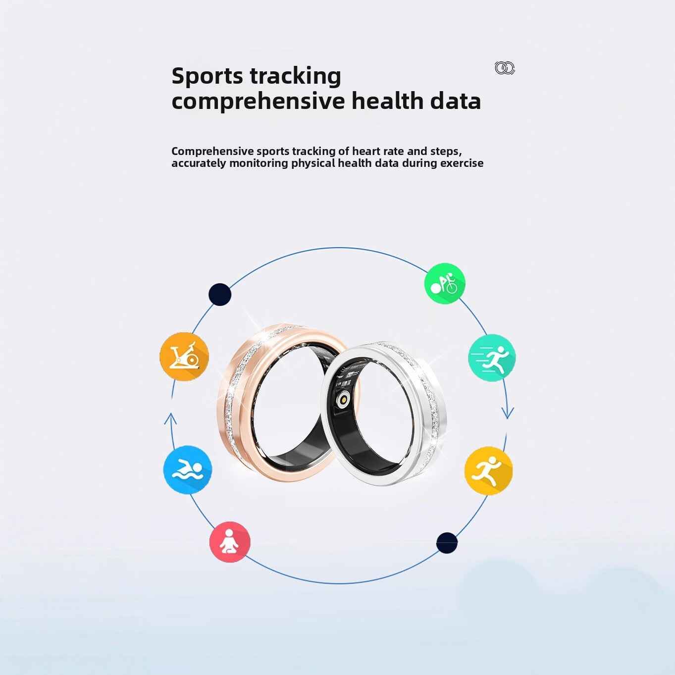 Smart Fitness Ring Heart Rate Sleep Monitor
