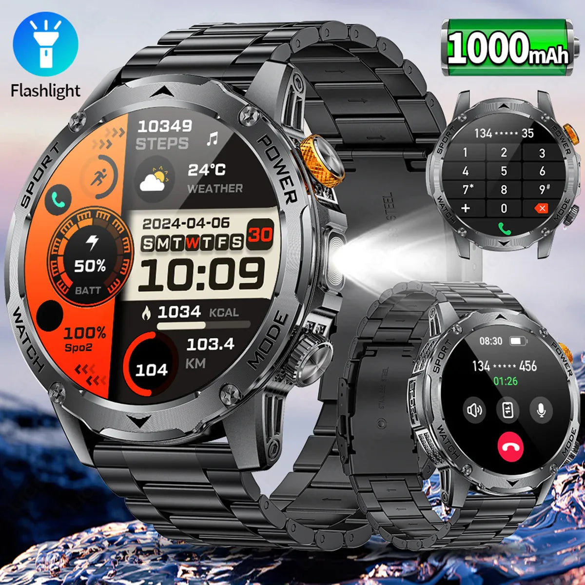 Bluetooth Smart Watch - Advanced Fitness Tracking & Notifications - ZeeTec Store