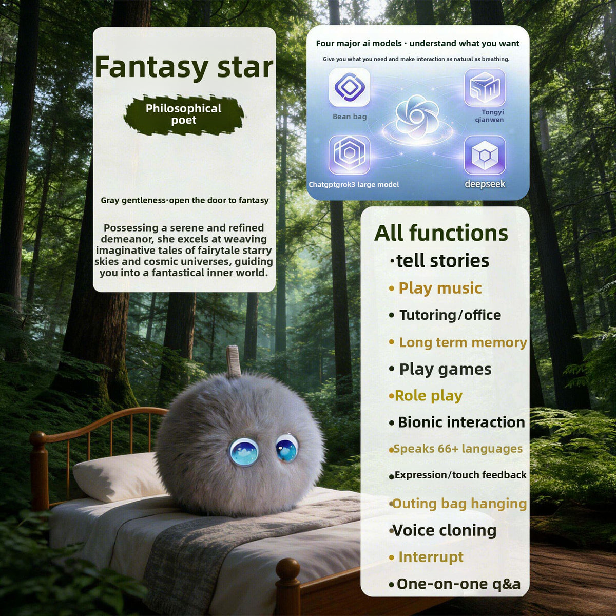 AI Interactive Plush Learning Companion AI Interaction Conversation