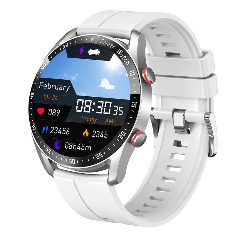 Business Bluetooth Smart Watch, 1.28” HD Bluetooth Calling Hands-free communication,Step counting|sleep monitoring|remote selfie|smart notifications|ECG|heart rate|blood pressure|blood oxygen,Waterproof Design & Up to 7 days battery