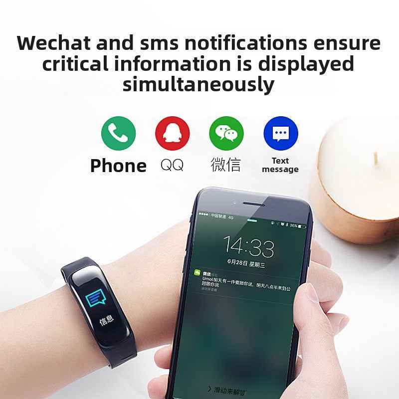 C1plus Smart Bracelet with Health Monitoring and Bluetooth
