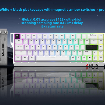 Mechanical Gaming Keyboard Wired 68 Keys with Magnetic Axis
