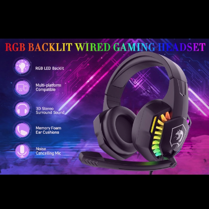 4-in-1 Gaming Combo Bundle Wired Keyboard Mouse Headset & Pad, Wired Keyboard 104 keys and 19 anti-ghosting keys 12 multimedia keys, Wired Gaming Mouse 3 adjustable DPI Ergonomic non-slip design cool backlit, Wired Gaming Headset Stereo sound universal