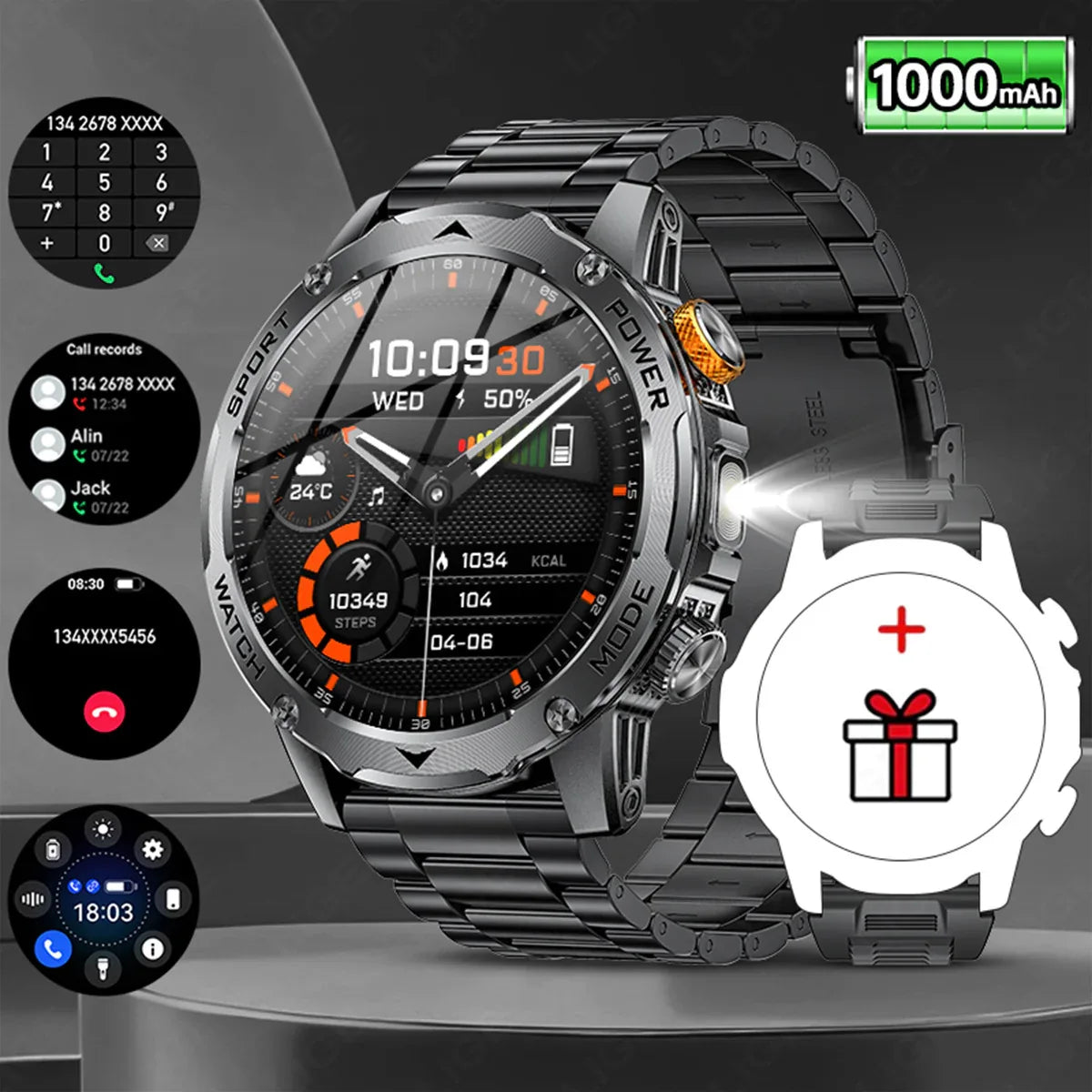 Bluetooth Smart Watch - Advanced Fitness Tracking & Notifications - ZeeTec Store