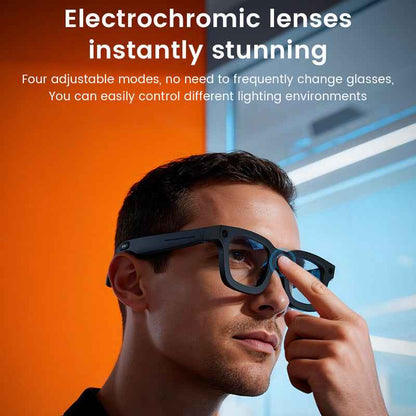AI Camera Glasses with Bluetooth & Electrochromic Lenses