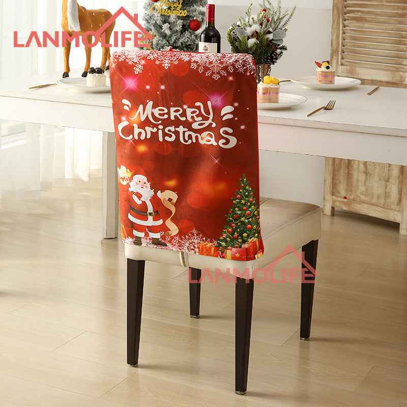 Christmas chair back cover Festive Decorative Design