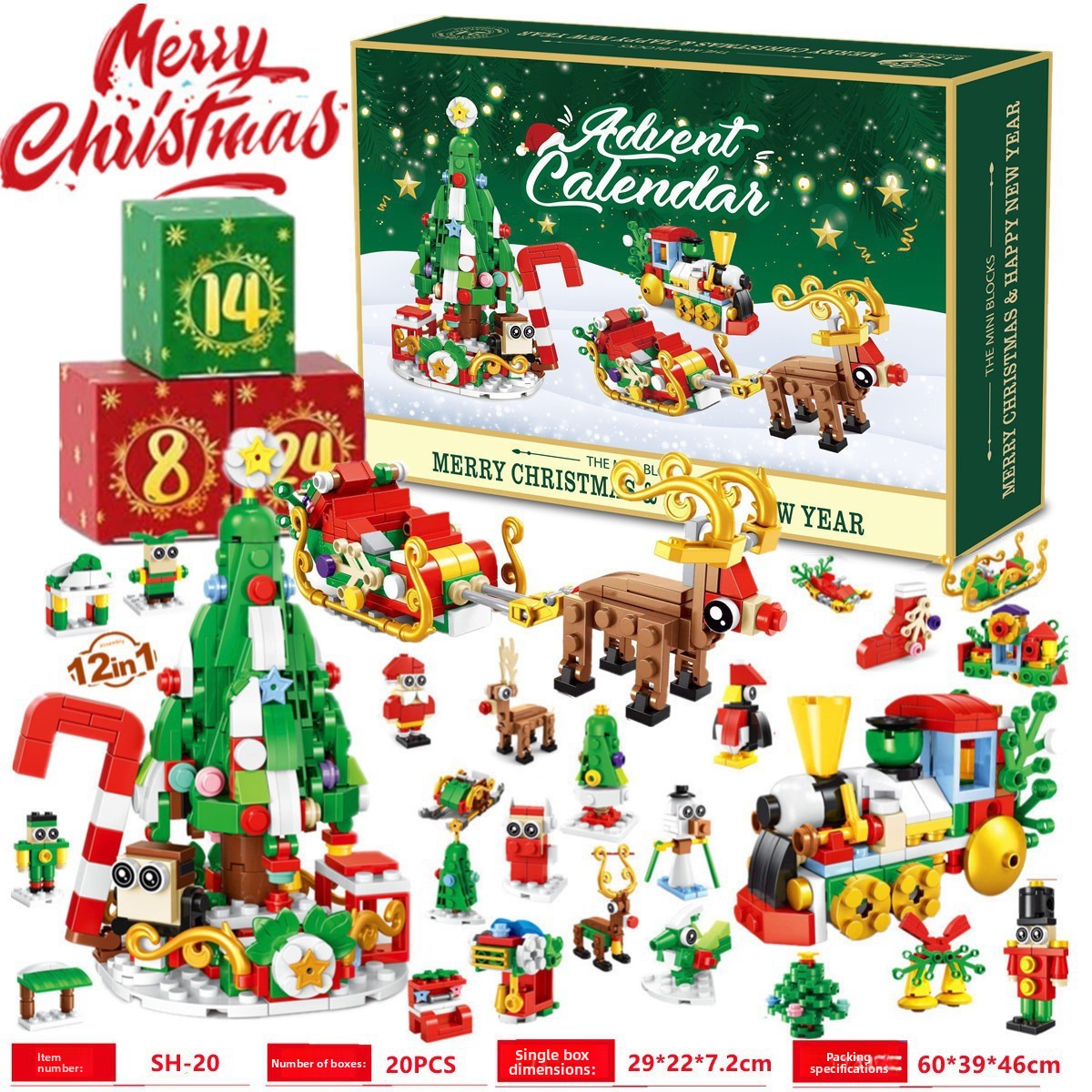 Christmas DIY Building Blocks Set Festive Gifts
