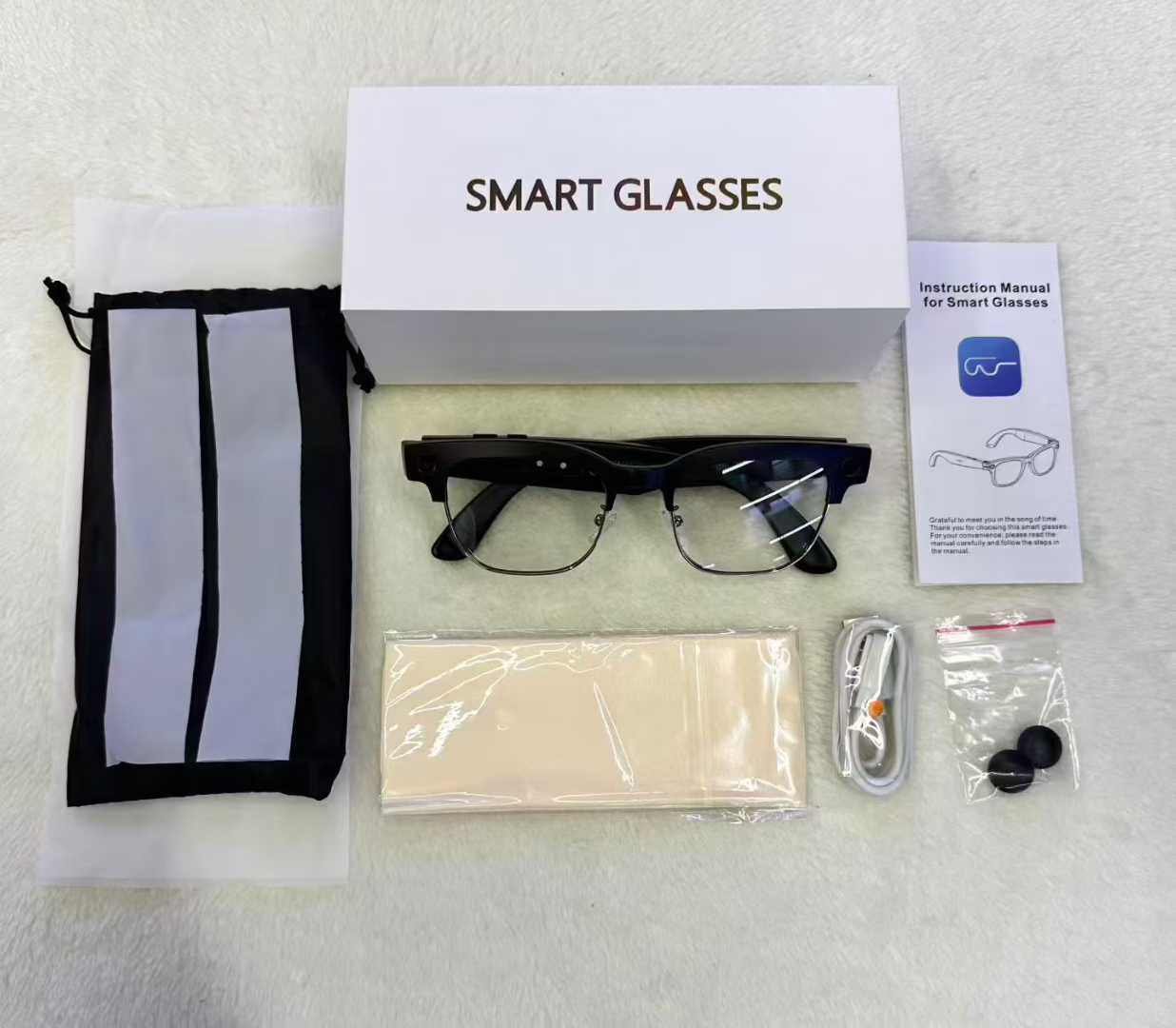 Smart glasses 8MP Camera AI Object Recognition Translation Call
