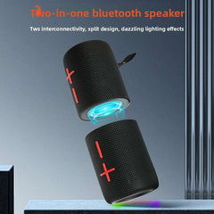 Bluetooth speaker, Magnetic Two-In-One (2 Units),High-Quality Sound: Dual speakers, Multifunctional: Features card slot lighting and calling function., Waterproof, Power 20W
