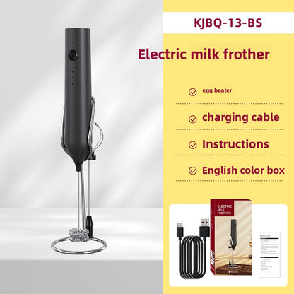 Rechargeable Handheld Electric Mixer with Interchangeable heads for mixing, frothing, and blending tasks