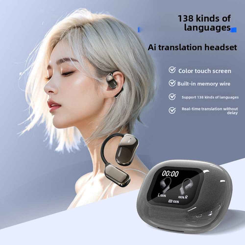 Wireless Bluetooth Over-Ear Headphone Translation AI