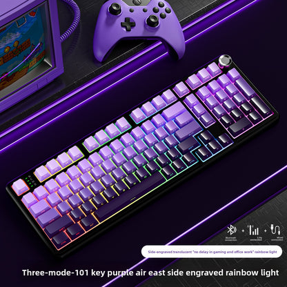 Wireless Mechanical Keyboard with Bluetooth Triple-Mode Connectivity